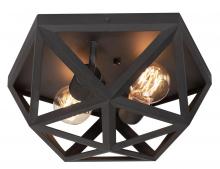 AFX Lighting, Inc. KAIF13MBBK - Kai 13&#34; Flush Mount