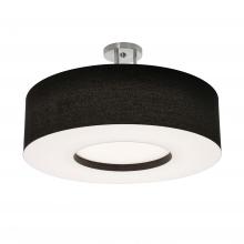 AFX Lighting, Inc. MCF2432MB-BKSF - Montclair 24&#39;&#39; Med Base Semi-Flush,SN,BK