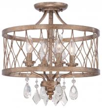 Minka-Lavery 4403-581 - 4 LIGHT MINI CHANDELIER (CONVERTIBLE TO SEMI FLUSH)