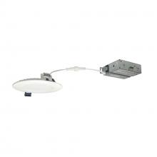 Nora NFLAT-R4TWMPW - 4&#34; FLAT Non-Metallic Can-less LED Downlight, Selectable CCT, 700lm / 10W, Matte Powder White