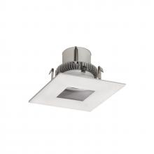 Nora NLCBC2-45527MPW/10LE4 - 4&#34; Cobalt Click LED Retrofit, Square Pinhole, 1000lm / 12W, 2700K, Matte Powder White Flange,