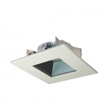 Nora NLCBS-4568535PW - 4&#34; Cobalt Shallow High Lumen LED Trim, Square/Square Regress, 850lm, 3500K, Pewter/White