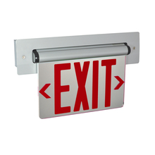 Nora NX-813-LEDR2MA - Recessed Adjustable LED Edge-Lit Exit Sign, AC Only, 6&#34; Red Letters, Double Face / Mirrored