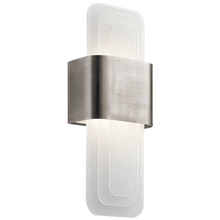 Kichler 44162CLPLED - Serene 17&#34; LED Wall Sconce with Textured White Vitro Mica Diffuser Classic in Pewter