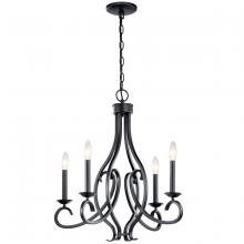 Kichler 52239BK - Ania 4 Light Chandelier Black