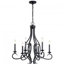 Kichler 52240BK - Ania 6 Light Chandelier Black