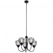 Kichler 52269BK - Voclain 17.5&#34; 5 Light Chandelier with Mesh Shade in Black