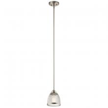 Kichler 52272NI - Voclain 7.75&#34; 1 Light Mini Pendant with Mesh Shade in Brushed Nickel