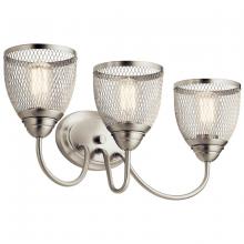 Kichler 55043NI - Voclain 24&#34; 3 Light Vanity Light with Mesh Shade in Brushed Nickel