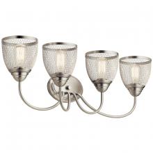 Kichler 55044NI - Voclain 32&#34; 4 Light Vanity Light with Mesh Shade in Brushed Nickel