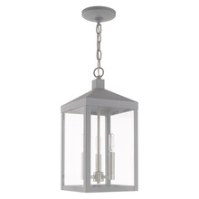 Livex Lighting 20593-80 - 3 Lt Nordic Gray Outdoor Pendant Lantern