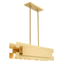 Livex Lighting 40694-12 - 4 Lt Satin Brass Linear Chandelier