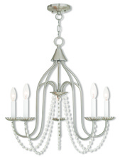 Livex Lighting 40795-91 - 5 Light Brushed Nickel Chandelier