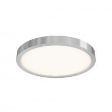 DALS Lighting CFLEDR10-CC-SN - Satin Nickel 10 Inch Round Indoor/Outdoor LED Flush Mount