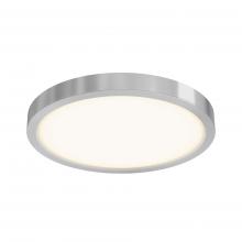 DALS Lighting CFLEDR14-CC-SN - Satin Nickel 14 Inch Round Indoor/Outdoor LED Flush Mount