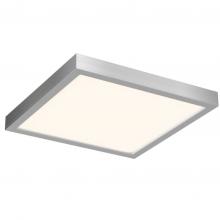 DALS Lighting CFLEDSQ14-CC-SN - Satin Nickel 14 Inch Square Indoor/Outdoor LED Flush Mount