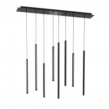 DALS Lighting PDLED120-8SQ-BK - Black 8 Light Square CCT LED Duo-Light Cylinder Pendant Cluster