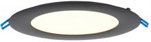 Lotus LED Lights LB8R/30K/BK - 8 Inch Round Economy 18W LED 3000K Black 110 Deg 1200 lm Type IC CRI 80