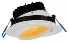 Lotus LED Lights LL4G-35K-HO-WH - 4 Inch Round Eyeball Gimbal HO 15W LED 3500K White 38 Deg 1250 lm Type IC CRI 90+