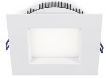 Lotus LED Lights LL6SR-27K-WH - 6 Inch Square Regressed Plenum 18W LED 2700K White 95 Deg 1100 lm Type IC CRI 90+