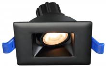 Lotus LED Lights LSG2-35K-HO-BK - 2 Inch Square Regressed Gimbal HO 5.5W LED 3500K Black 24 Deg 500 lm Type IC CRI 90