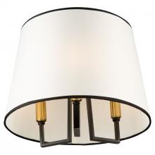 Artcraft SC13344BK - Coco 3 Light Semi-Flush Mount Black and Gold