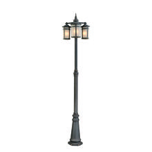 Artcraft AC8639BZ - St. Moritz 3-Light Outdoor Lantern and Post