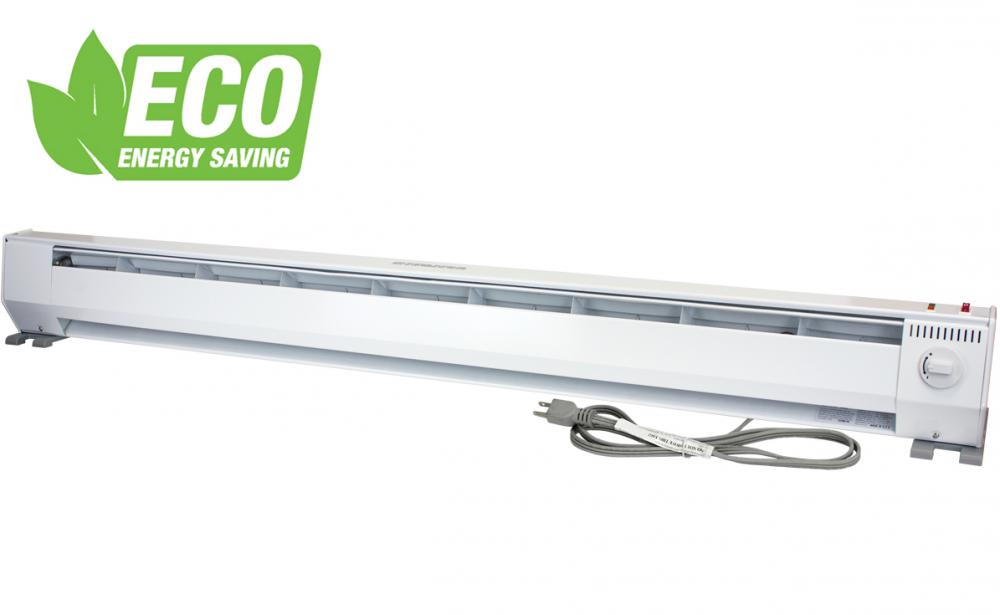 KP SERIES PORTABLE BASEBOARD HEATER HEATER 5FT 120V 750/1500W  2-STAGE ECO WHITE
