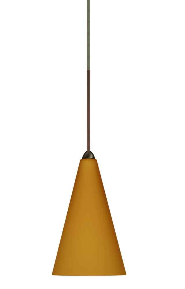 Besa Pendant Kiki Bronze Amber Matte 1x35W GY6.35