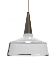 Besa Lighting 1JC-BARON10WH-LED-BR - Besa, Baron 10 Cord Pendant, White/Clear, Bronze Finish, 1x9W LED