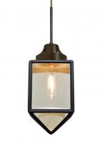 Besa Lighting 1JC-BRAVOBK-BR - Besa, Bravo Cord Pendant, Black/Gold Bubble, Bronze Finish, 1x60W Medium Base