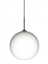 Besa Lighting 1JC-COCO1007-LED-BR - Besa Coco 10 Pendant, Opal Matte, Bronze Finish, 1x9W LED