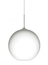 Besa Lighting 1JC-COCO1207-SN - Besa Coco 12 Pendant, Opal Matte, Satin Nickel Finish, 1x60W Medium Base