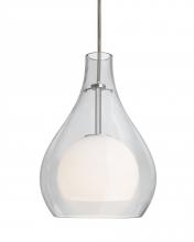 Besa Lighting 1JC-ELLE11CL-LED-BR - Besa, Elle 11 Cord Pendant, Clear, Bronze Finish, 1x9W LED