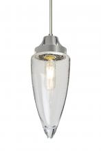 Besa Lighting 1JC-SULUCL-EDIL-SN - Besa, Sulu Cord Pendant, Clear Bubble, Satin Nickel Finish, 1x4W LED Filament