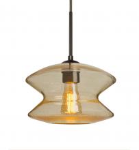 Besa Lighting 1JT-ZENGD-EDIL-BR - Besa, Zen Cord Pendant, Gold Bubble, Bronze Finish, 1x8W LED Filament