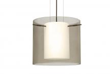 Besa Lighting 1KG-S18407-BR - Besa Pendant Pahu 12 Bronze Transparent Smoke 1x100W Medium Base