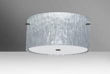 Besa Lighting 1KM-4008SS-LED-BR - Besa Ceiling Tamburo 16 Bronze Stone Silver Foil 1x28W LED