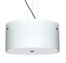 Besa Lighting 1KV-400807-BR - Besa Pendant Tamburo 16 Bronze Opal Matte 3x100W Medium Base