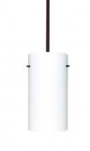 Besa Lighting 1TT-412007-BR - Besa Stem Pendant Stilo 12 Bronze Opal Matte 1x150W Medium Base A21