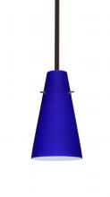 Besa Lighting 1TT-4124CM-LED-BR - Besa Cierro LED Pendant Cobalt Blue Matte Bronze 1x9W LED