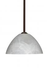 Besa Lighting 1TT-420152-BR - Besa Tessa Stem Pendant Bronze Marble 1x75W Medium Base