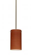 Besa Lighting 1TT-4404CH-HAL-SN - Besa Stem Stilo 7 Pendant Satin Nickel Cherry 1x40W G9