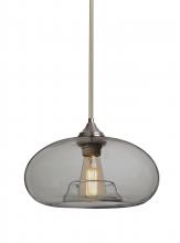 Besa Lighting 1TT-BANASM-EDIL-SN - Besa Stem Pendant Bana Satin Nickel Smoke 1x4W LED Filament