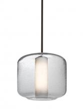 Besa Lighting 1TT-NILES10CO-BR - Besa Niles 10 Pendant, Clear Bubble/Opal, Bronze Finish, 1x60W Medium Base T10