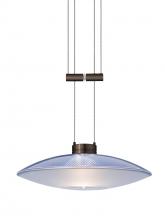 Besa Lighting 1XA-6294BL-BR - Besa Pendant Spazio Bronze Blue/Frost 1x50W Halogen