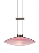 Besa Lighting 1XA-6294RD-BR - Besa Pendant Spazio Bronze Red/Frost 1x50W Halogen