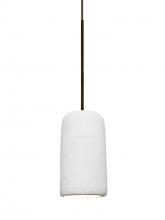 Besa Lighting 1XC-GLIDEWH-LED-BR - Besa Glide Cord Pendant, White, Bronze Finish, 1x2W LED