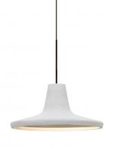 Besa Lighting 1XC-MODUSWH-LED-BR - Besa Modus Cord Pendant, White, Bronze Finish, 1x9W LED