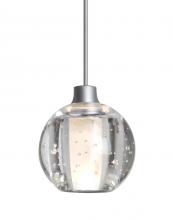 Besa Lighting 1XT-BOCA5BB-LED-SN - Besa, Boca 5 Cord Pendant, Clear Bubble, Satin Nickel Finish, 1x3W LED